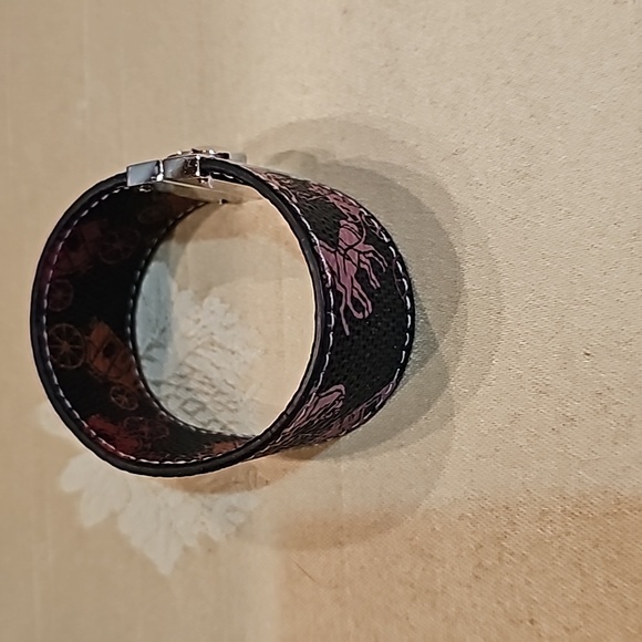 Coach RARE Leather and Silver Cuff Bracelet (Runway) NWOT - Picture 2 of 5